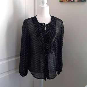 A.n.a Black Star Blouse size medium
